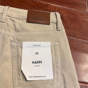 Hidden Jeans Beige Crop Flare Pants